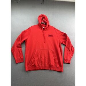 Nike Hoodie Mens XL Pullover Swoosh Embroidered Kangaroo Pocket Sweatshirt